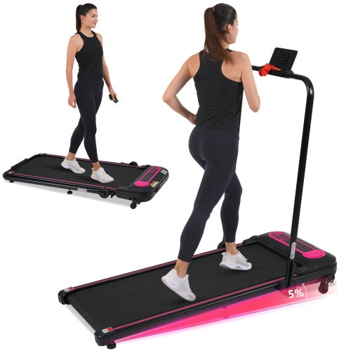 Folding Under Desk Walking Pad Treadmill 2.5HP with Incline