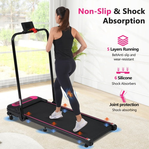 Folding Under Desk Walking Pad Treadmill 2.5HP with Incline